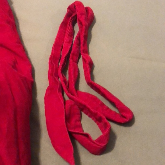 THE BROADWAY red color Corduroy Robe - Picture 14 of 14